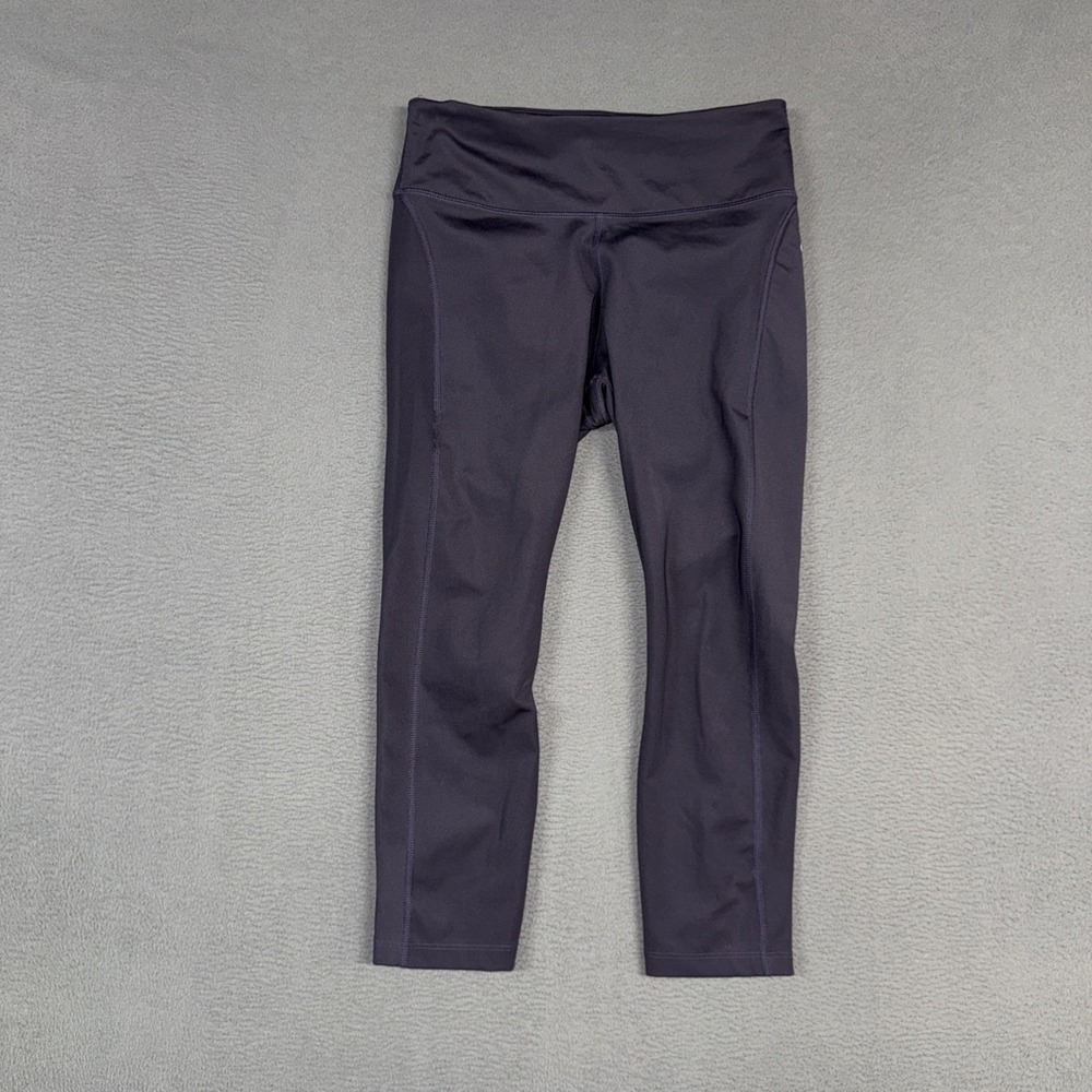 Nike Pants Womens Medium Purple Mid Rise Crop Fast Dri Fit Running Leggings